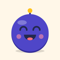 Find the Sum app icon: a round, smiling indigo mascot
